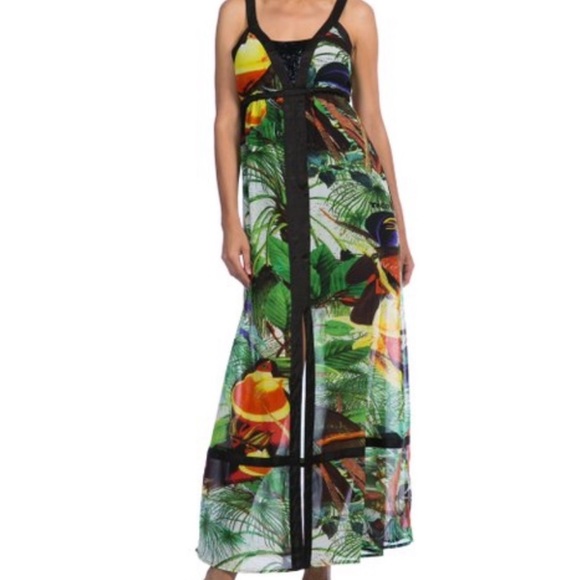 🆕 Desigual “Bulgaria” Multicoloured Maxi Dress - Women’s Size 2 - Picture 1 of 10